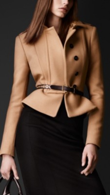 Felted Wool Peplum Jacket