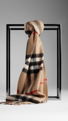 Check Cashmere Scarf
