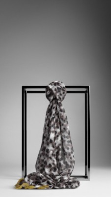 Layered Chalk Dot Silk Scarf
