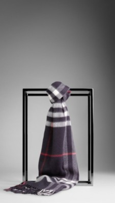 Check Cashmere Scarf