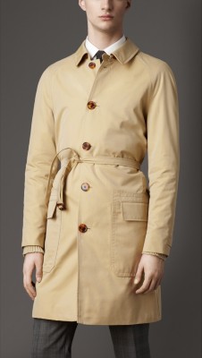 Lizard Skin Undercollar Gabardine Car Coat