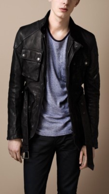 Washed Leather Motorcycle Jacket