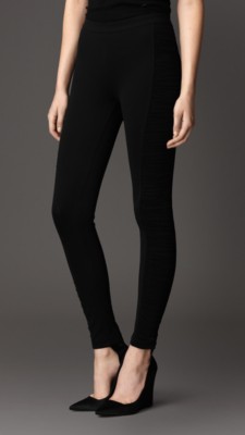 Ruched Panel Corset-Jersey Leggings