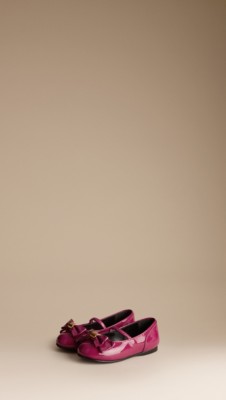 Patent Leather Bow Ballerinas