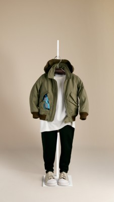 Waxed Cotton Twill Bomber Jacket