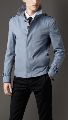 Cotton Gabardine Harrington Jacket