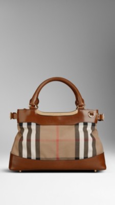 Small Bridle House Check Tote Bag