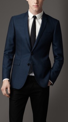 Modern Fit Wool Silk Blend Jacket