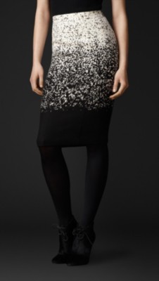 Abstract Animal Print Pencil Skirt