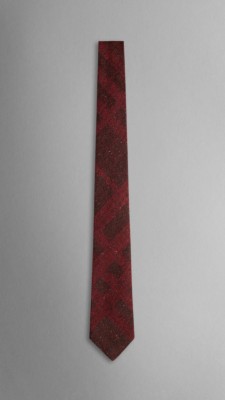 Check Tweed Wool Silk Tie