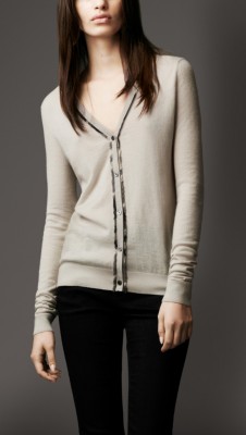 Check Detail Cardigan