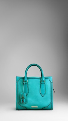 Small Grainy Leather Tote Bag