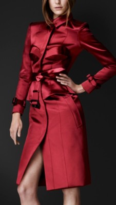Satin Bustier Trench Coat