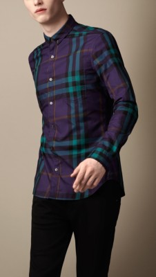 Exploded Check Cotton Shirt
