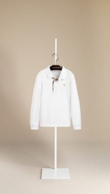 Long Sleeve Cotton Polo Shirt