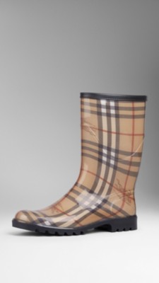 Haymarket Check Rain Boots