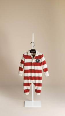 Rugby Stripe Cotton Playsuit
