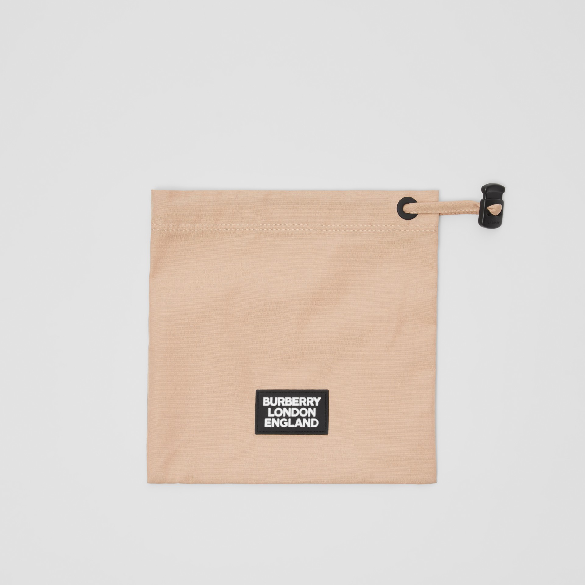 Logo Detail Cotton Face Mask in Soft Fawn | Burberry - gallery image 1
