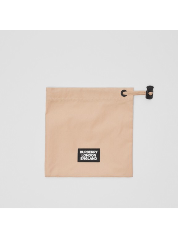 Logo Detail Cotton Face Mask in Soft Fawn | Burberry - cell image 1