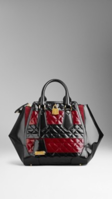 Medium Quilt Detail Leather Tote Bag
