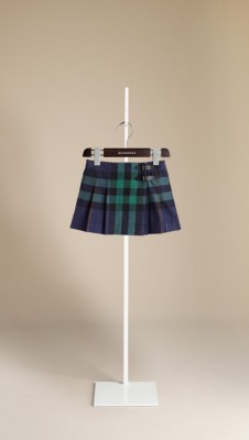 Belt Buckle Pleated Check Kilt