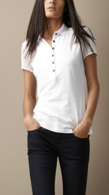 Mesh Detail Polo Shirt