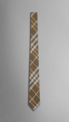 Check Silk Linen Tie