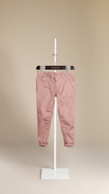 Skinny Fit Stretch Cotton Trousers