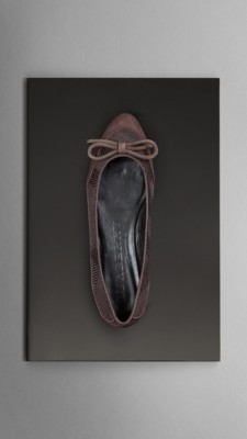 Check Jacquard Ballerinas