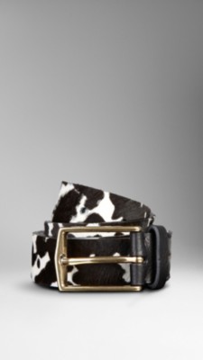 Animal Print Calfskin Belt
