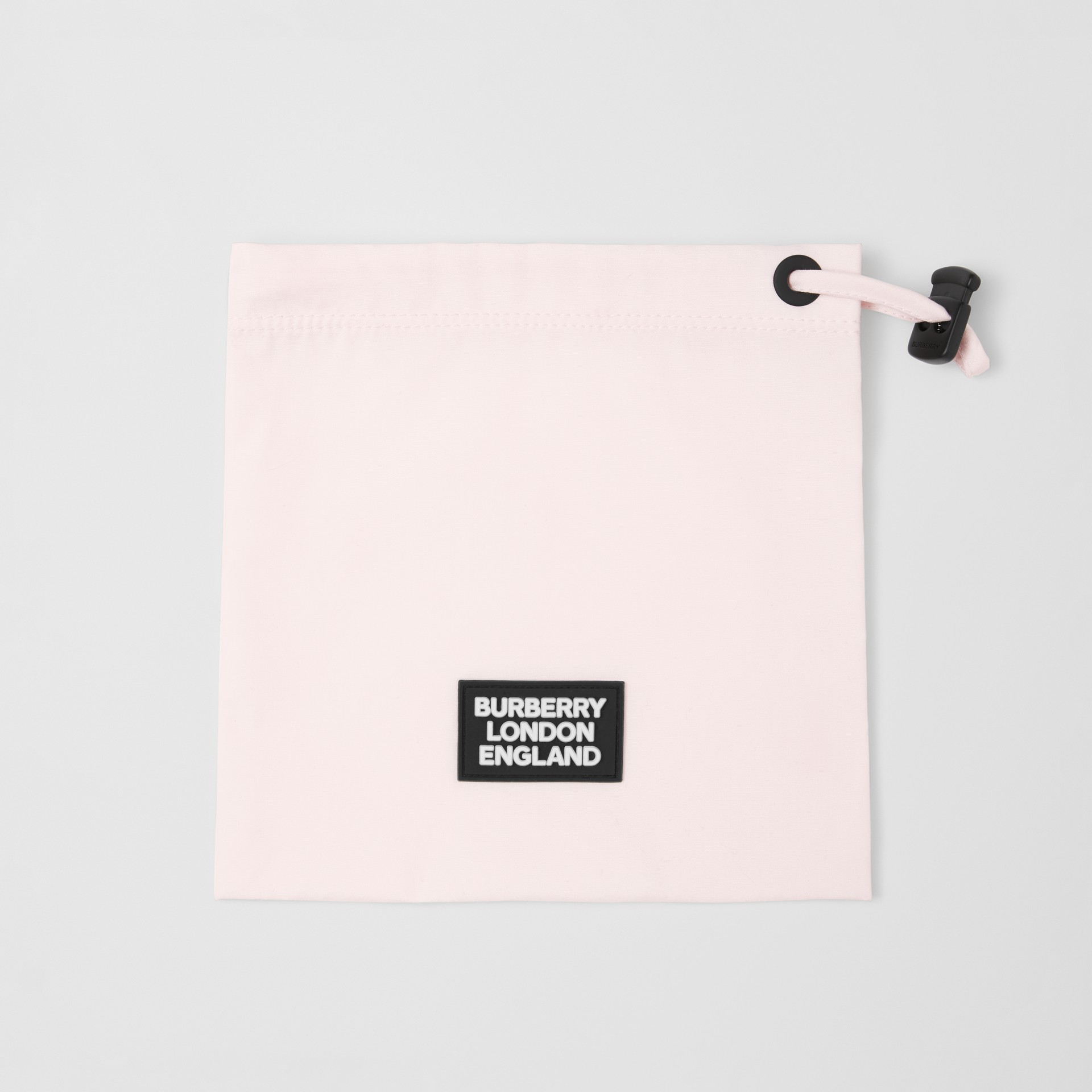Logo Detail Cotton Face Mask in Alabaster Pink | Burberry - gallery image 1