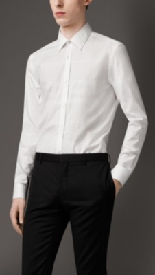 Modern Fit Jacquard Check Shirt