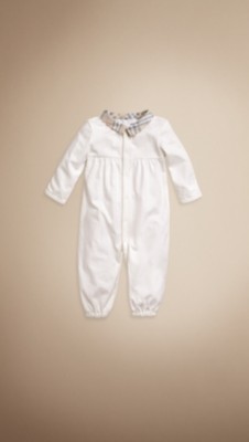 Check Collar Convertible Sleep and Playsuit