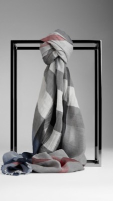 Check Colour Stripe Scarf