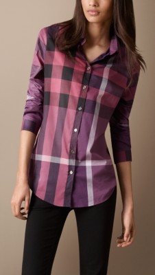 Camisa en algodón de checks