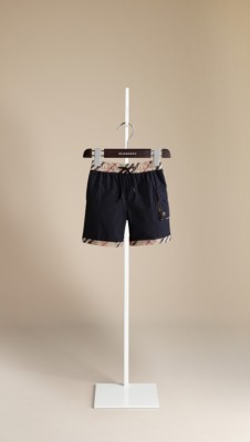 Check Trim Swim Shorts