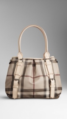 Small Smoked Check Tote Bag