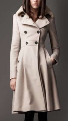 Fur Collar Full Skirt Coat