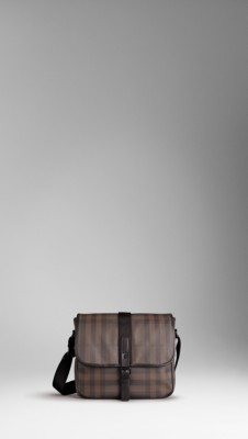 Small Smoked Check Messenger Bag