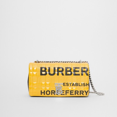 yellow burberry bag