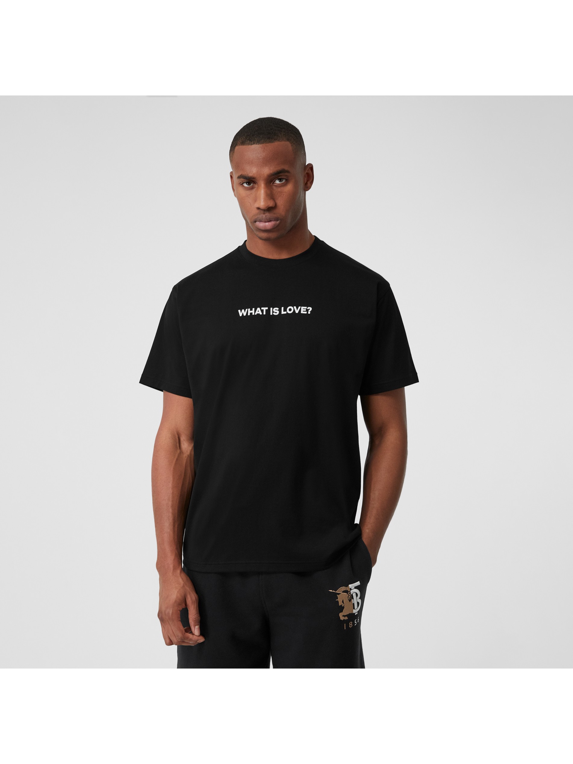 love slogan cotton oversized t-shirt image01