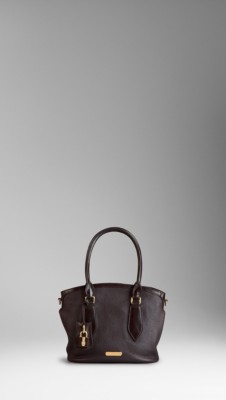 Small London Grainy Leather Tote Bag