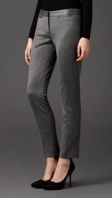 Slim Fit Tailored Jersey Trousers