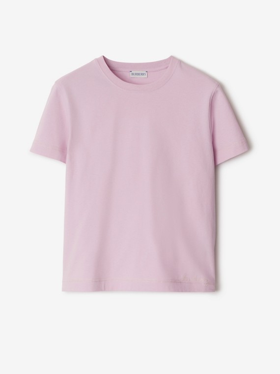 Camiseta de algodão em corte quadrado (Talco)