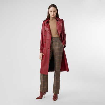 burberry leather trench coat