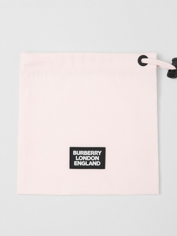 Logo Detail Cotton Face Mask in Alabaster Pink | Burberry - cell image 1