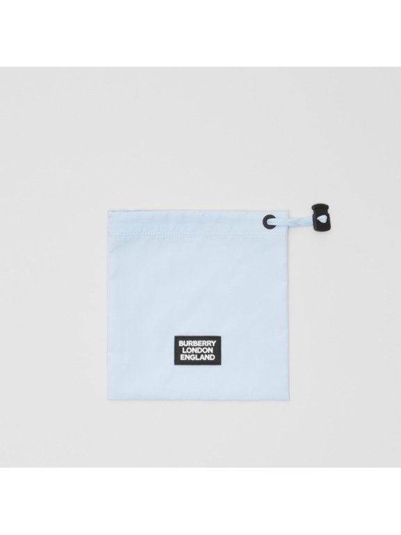 Logo Detail Cotton Face Mask in Pale Blue | Burberry - cell image 1