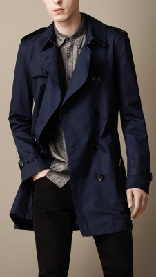 Mid-Length Cotton Trench Coat