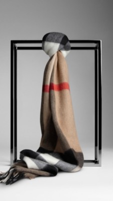 Check Cashmere Scarf