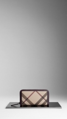 Smoked Check Ziparound Wallet